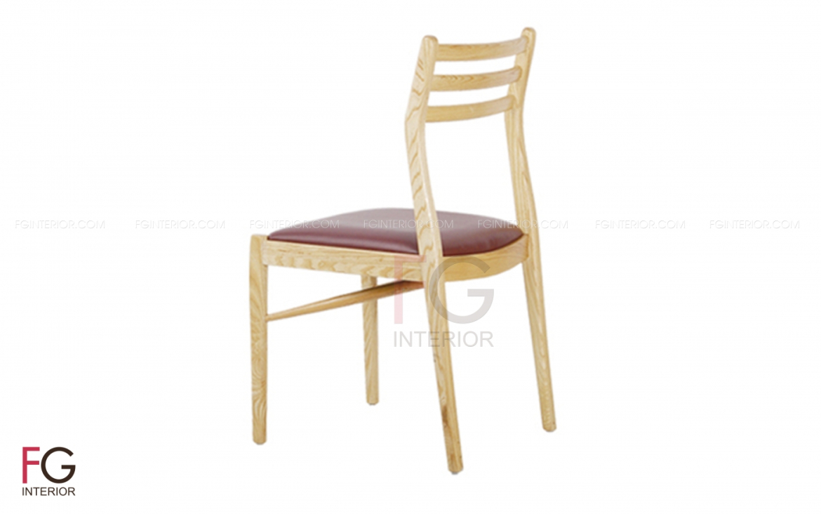 Ghế gỗ cafe đệm da SURY