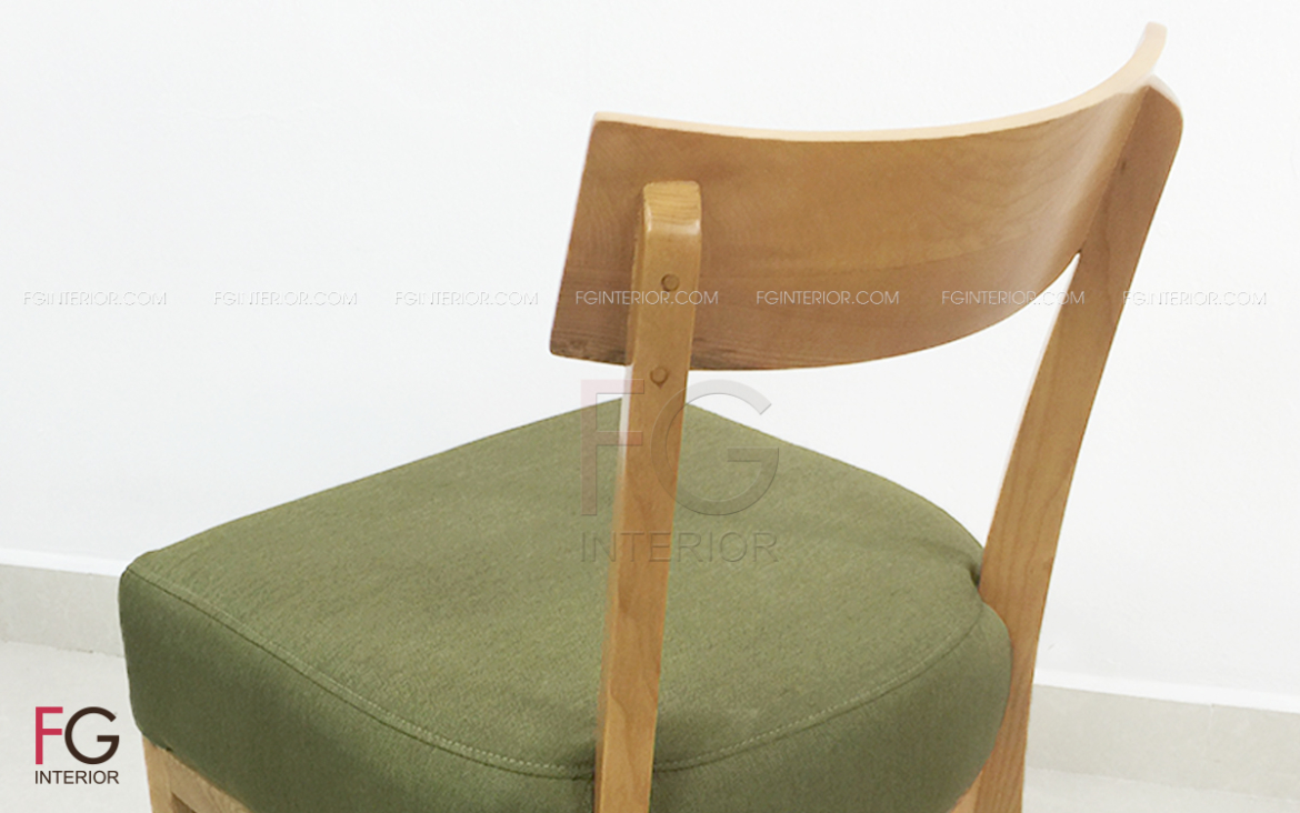 Ghế gỗ cafe nệm nỉ STARBUCK 1A