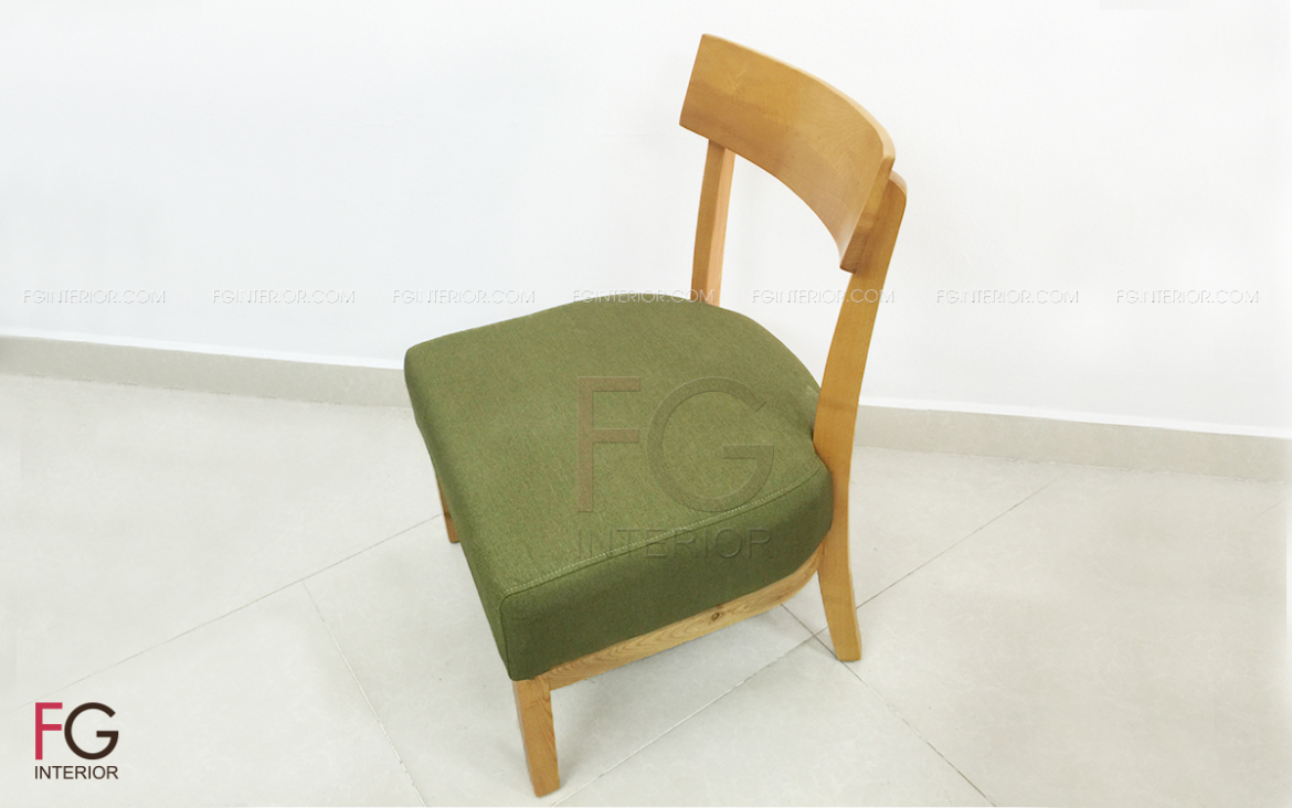 Ghế gỗ cafe nệm nỉ STARBUCK 1A