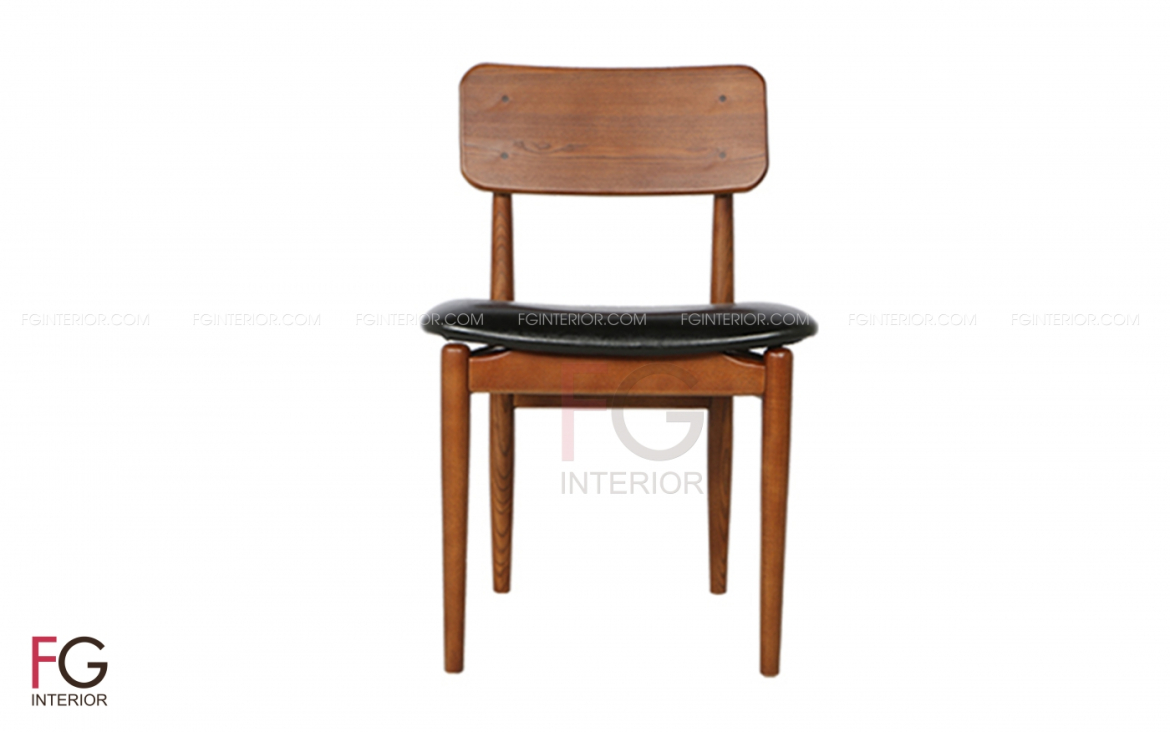 Ghế gỗ cafe đệm da SIREN