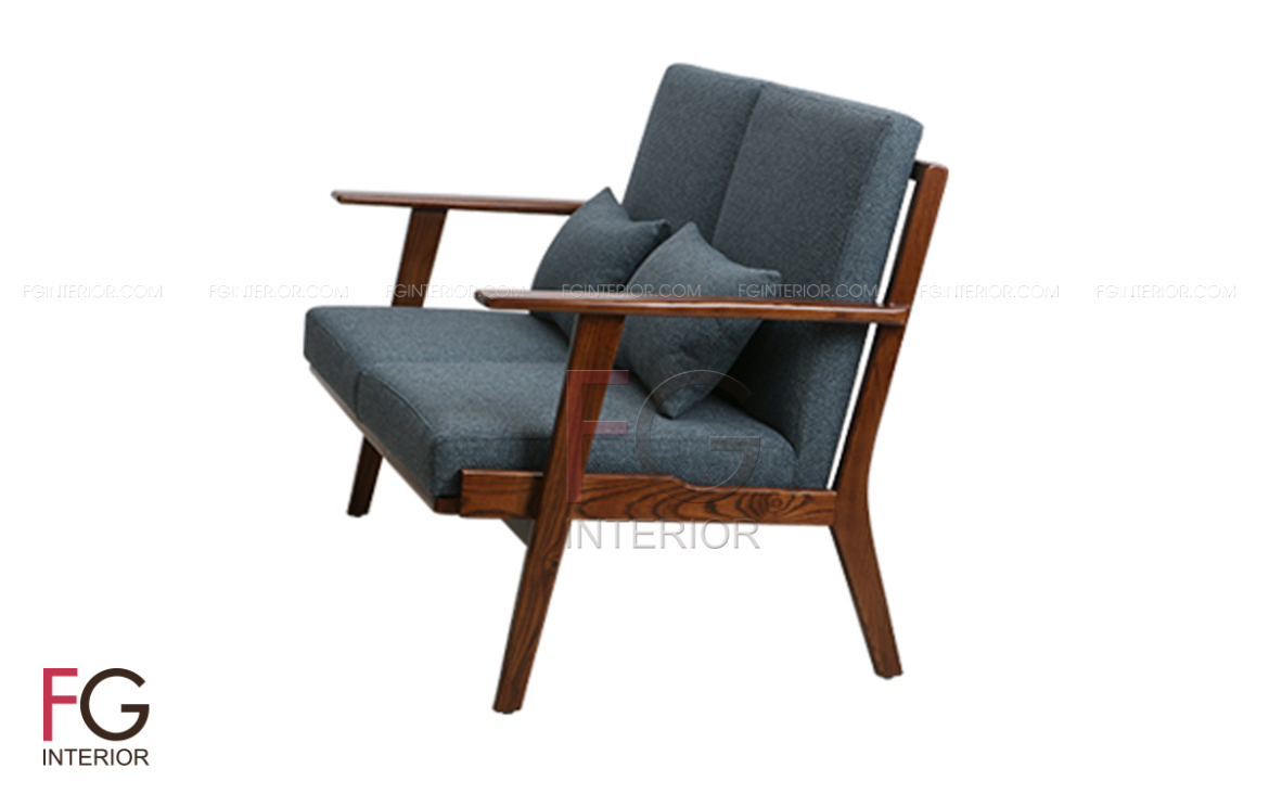 Sofa gỗ nệm cafe VIKEN