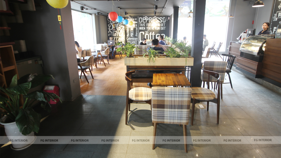Phong cách thiết kế nội thất hiện đại Á Đông tại The cafein 17T11 Nguyễn Thị Định