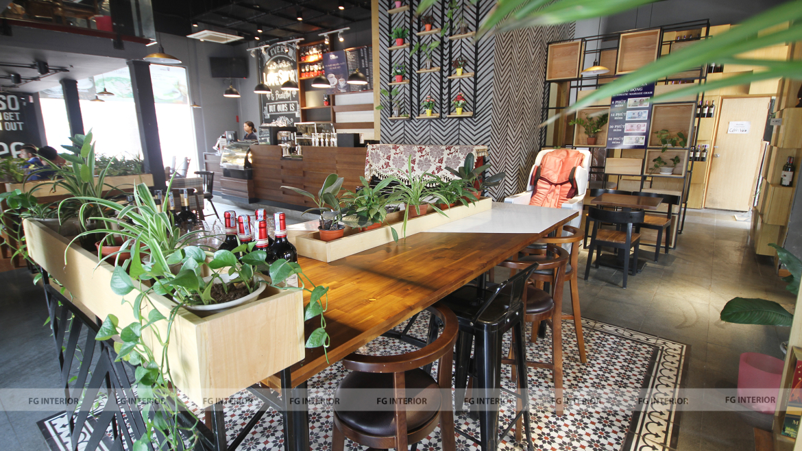 Phong cách thiết kế nội thất hiện đại Á Đông tại The cafein 17T11 Nguyễn Thị Định