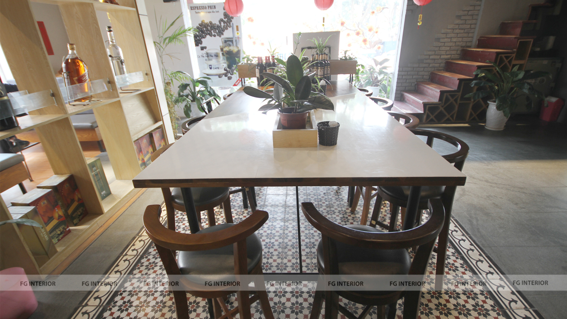 Phong cách thiết kế nội thất hiện đại Á Đông tại The cafein 17T11 Nguyễn Thị Định